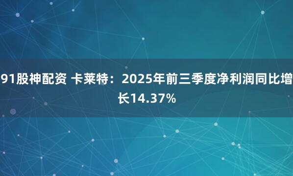 91股神配资 卡莱特：2025年前三季度净利润同比增长14.37%